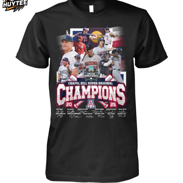 Arizona Diamondbacks Chapel Hill Super Regional Champions 2025 T-Shirt