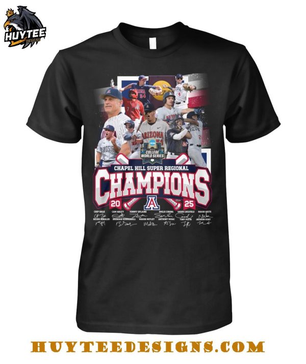 Arizona Diamondbacks Chapel Hill Super Regional Champions 2025 T-Shirt