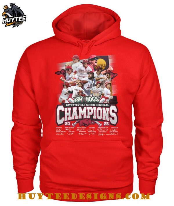 Arkansas Razorbacks Fayetteville Super Regional Champions 2025 T-Shirt