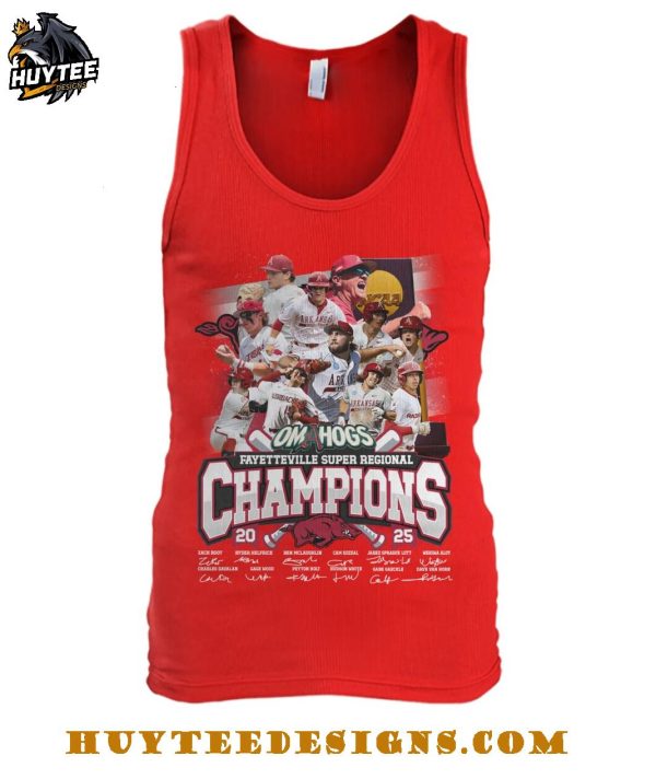 Arkansas Razorbacks Fayetteville Super Regional Champions 2025 T-Shirt
