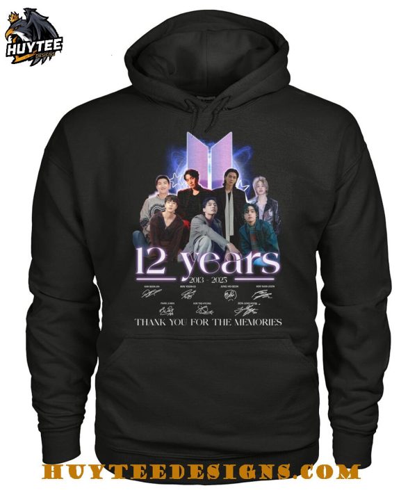 BTS 12 Years 2013-2025 Thank You For The Memories T-Shirt