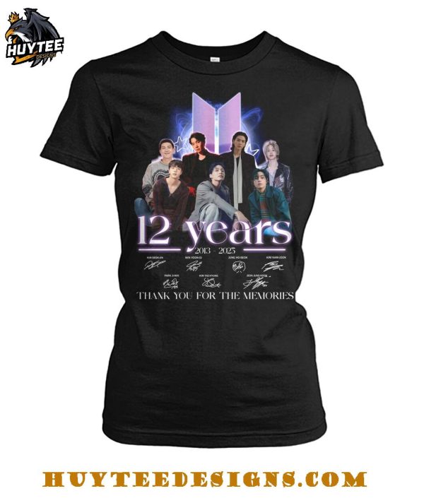 BTS 12 Years 2013-2025 Thank You For The Memories T-Shirt