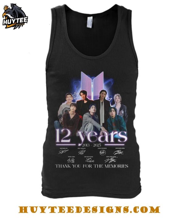BTS 12 Years 2013-2025 Thank You For The Memories T-Shirt