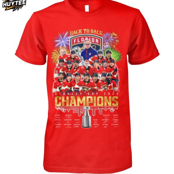 Back To Back Florida Panthers Stanley Cup 2025 Champions T-Shirt