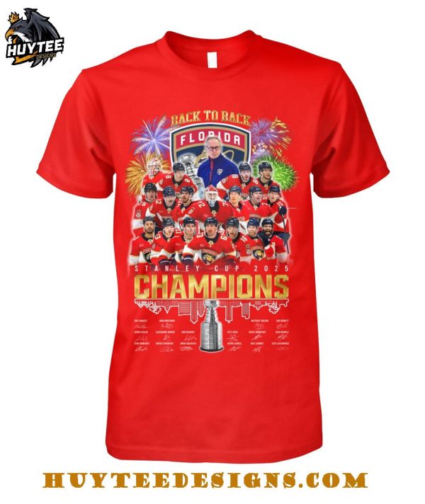 Back To Back Florida Panthers Stanley Cup 2025 Champions T-Shirt