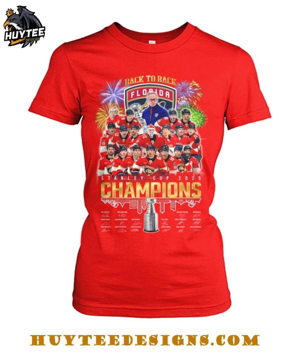 Back To Back Florida Panthers Stanley Cup 2025 Champions T-Shirt