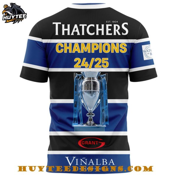 Bath Rugby Premiership Champions 2024-2025 T-Shirt