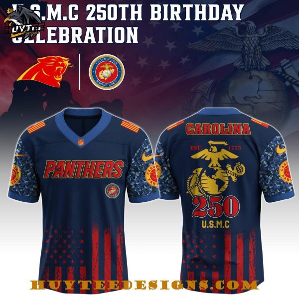Carolina Panthers NFL 250th Birthday Celebration U.S.M.C Football Jersey