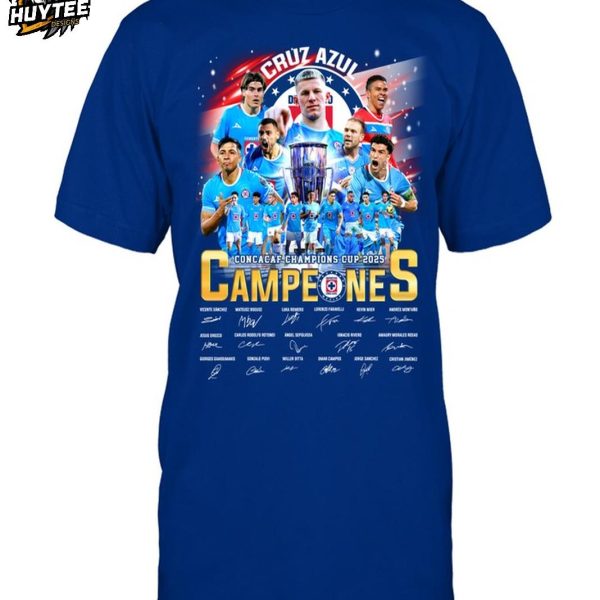 Cruz Azul Concacaf Champions Cup 2025 Campeones T-Shirt