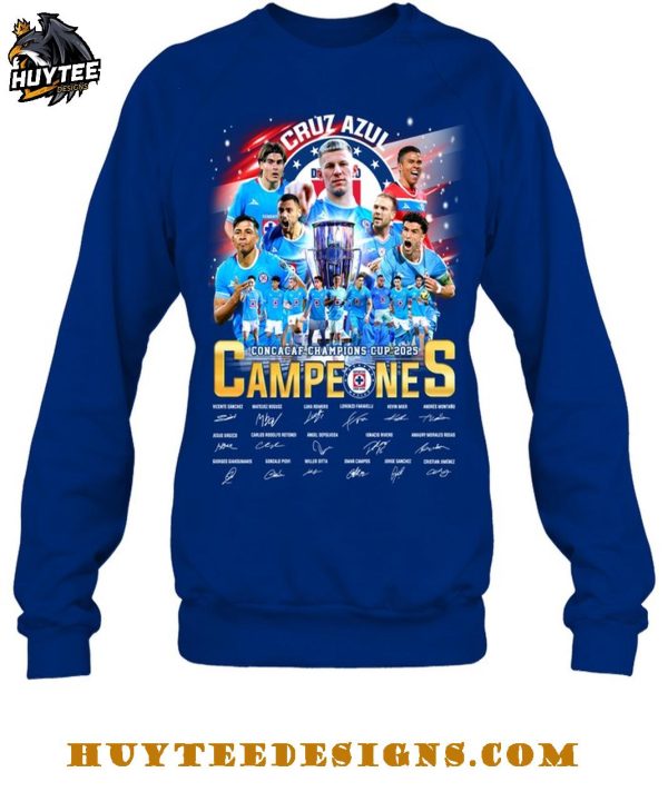 Cruz Azul Concacaf Champions Cup 2025 Campeones T-Shirt