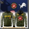 Detroit Lions Marine Corps 2025 Hoodie