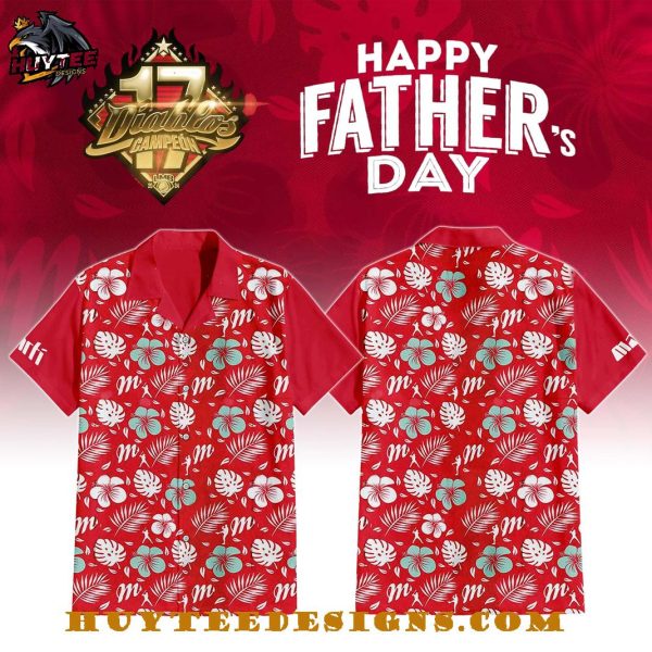 Diablos Rojos del Mexico 17 Diablos Campeon Happy Father’s Day 2025 Hawaiian Shirt