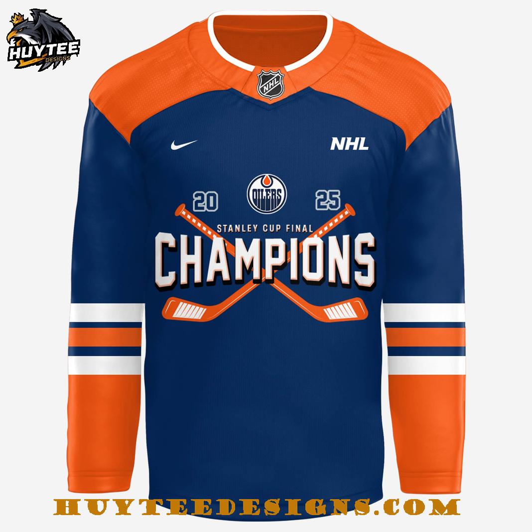 Edmonton Oilers Stanley Cup Finals Champions 2025 Hockey Jersey Edmonton Oilers Stanley Cup Finals Champions 2025 Hockey Jersey