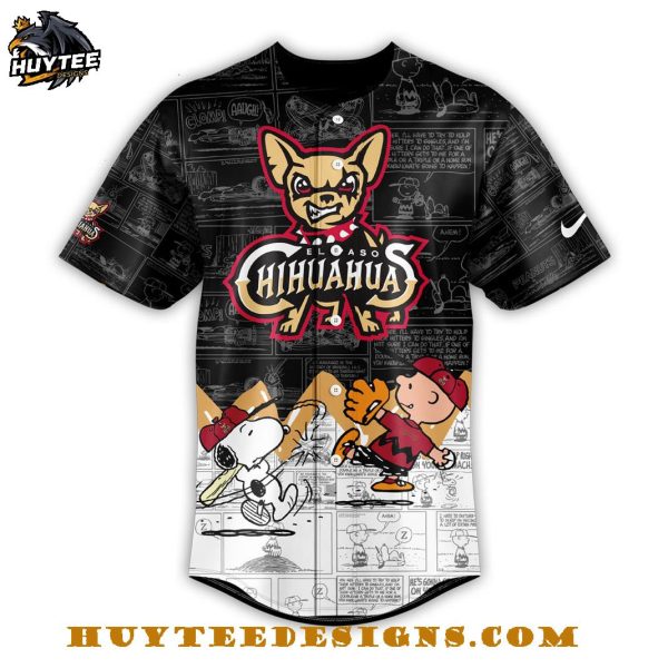 El Paso Chihuahuas 75 Years Anniversary Of Peanuts Baseball Jersey