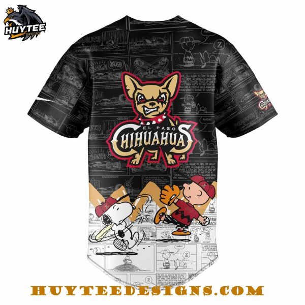 El Paso Chihuahuas 75 Years Anniversary Of Peanuts Baseball Jersey
