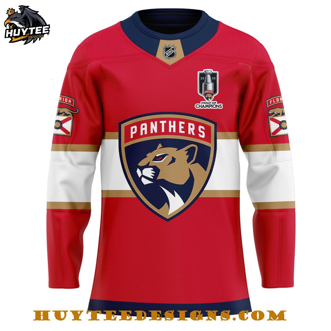 Florida Panthers Back to Back 2025 Stanley Cup Champions Hockey Jersey Florida Panthers Back to Back 2025 Stanley Cup Champions Hockey Jersey