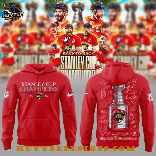 Florida Panthers Back to Back 2025 Stanley Cup Champions Limited Edition Hoodie