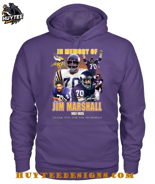 In Memory Of Jim Marshall 1937-2025 Thank You For The Memories T-Shirt