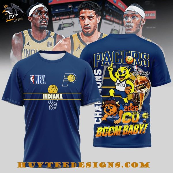 Indiana Pacers Basketball NBA Champions The Final 2025 Cup Boom Baby T-Shirt