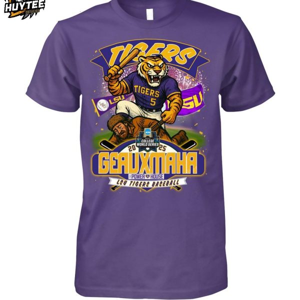 LSU Tigers Geauxmaha Power House 2025 T-Shirt