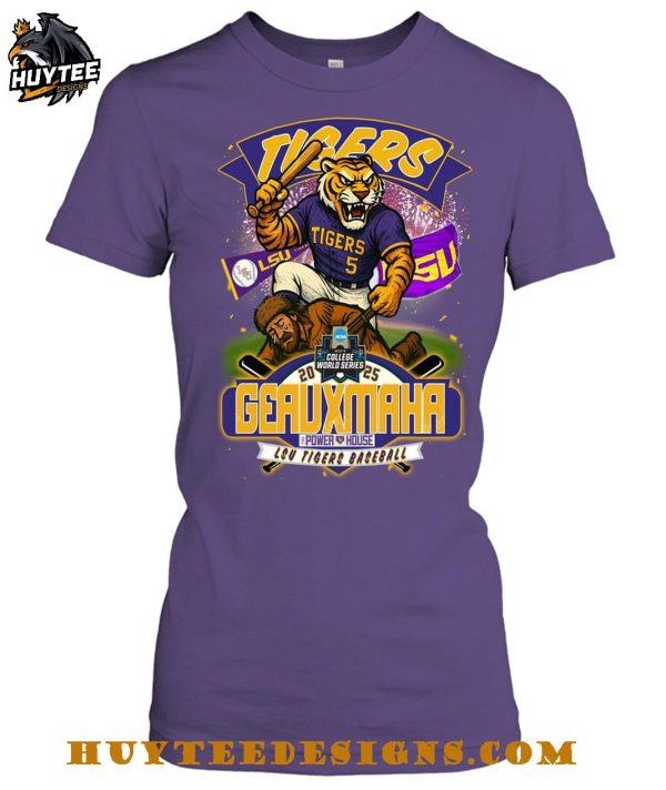 LSU Tigers Geauxmaha Power House 2025 T-Shirt