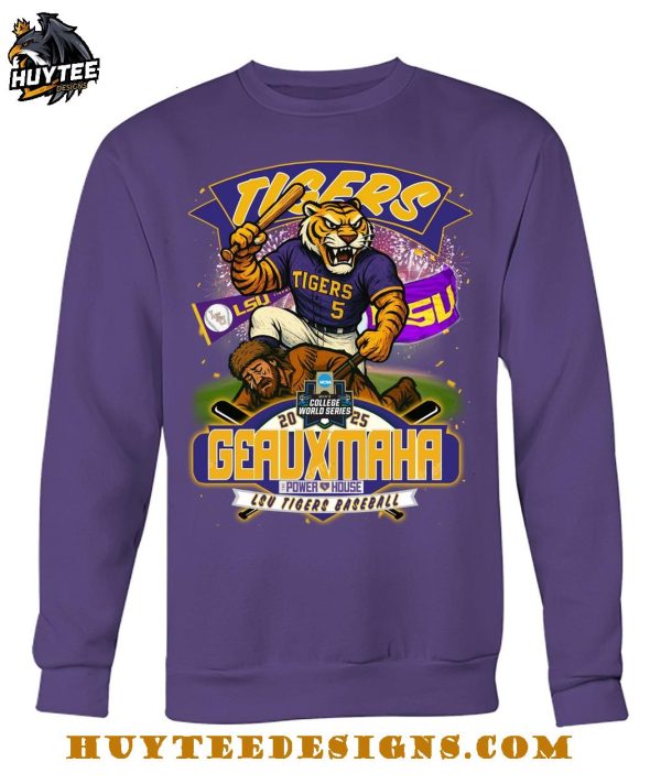 LSU Tigers Geauxmaha Power House 2025 T-Shirt