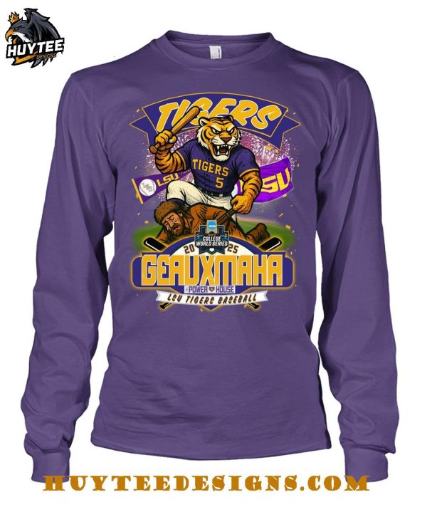 LSU Tigers Geauxmaha Power House 2025 T-Shirt