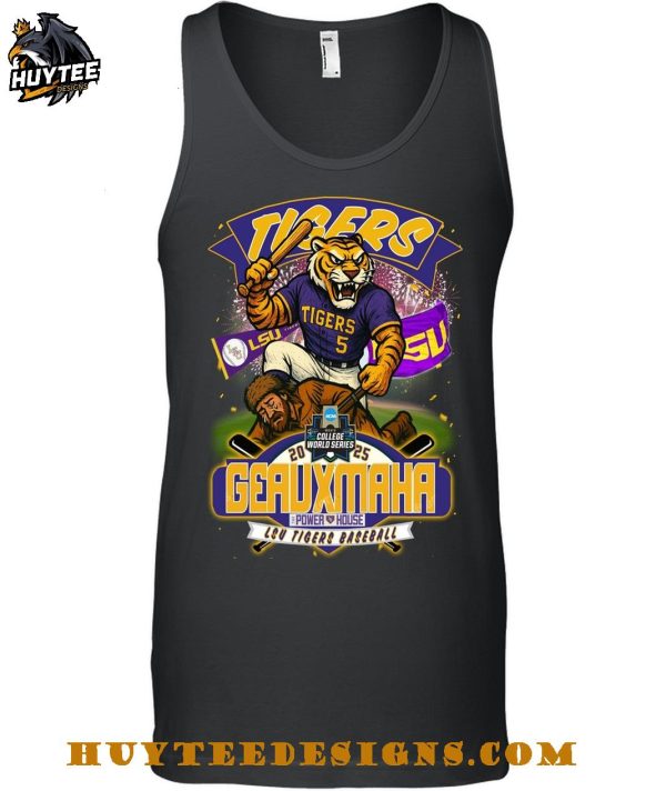 LSU Tigers Geauxmaha Power House 2025 T-Shirt