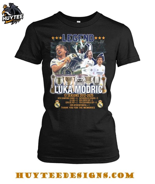 Legend Luka Modric Real Madrid 2025 Thank You For The Memories T-Shirt