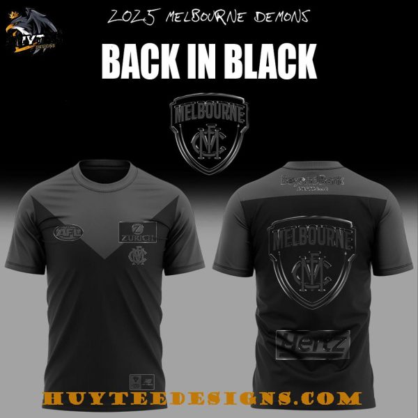 Melbourne Demons Back In Black 2025 Limited Edition 3D T-Shirt