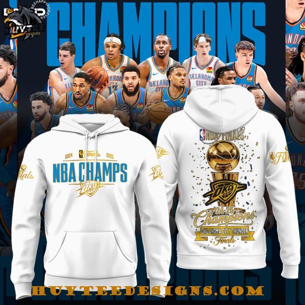 NBA Final 2024-2025 Champions Oklahoma City Thunder Special New T-Shirt – White