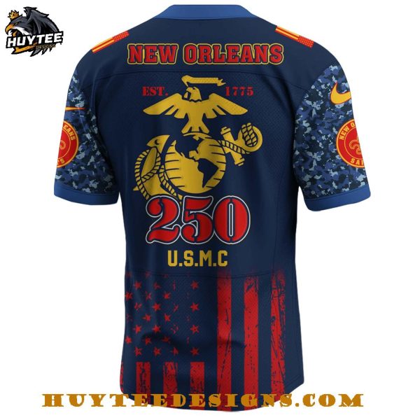 New Orleans Saints NFL 250th Birthday Celebration U.S.M.C Football Jersey