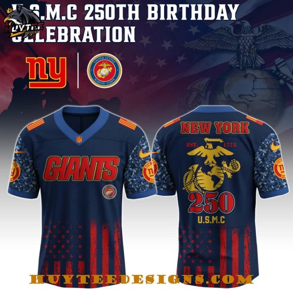 New York Giants NFL 250th Birthday Celebration U.S.M.C Football Jersey