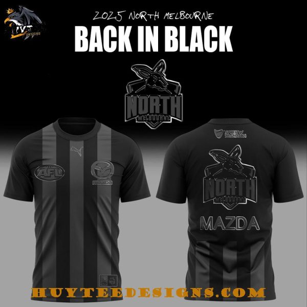 North Melbourne Back In Black 2025 Limited Edition 3D T-Shirt