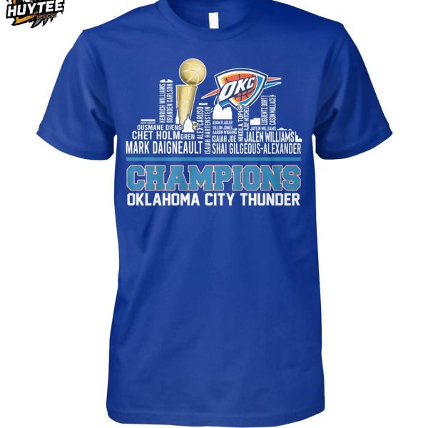 Oklahoma City Thunder Champions NBA 2025 City Edition T-Shirt