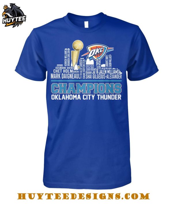 Oklahoma City Thunder Champions NBA 2025 City Edition T-Shirt