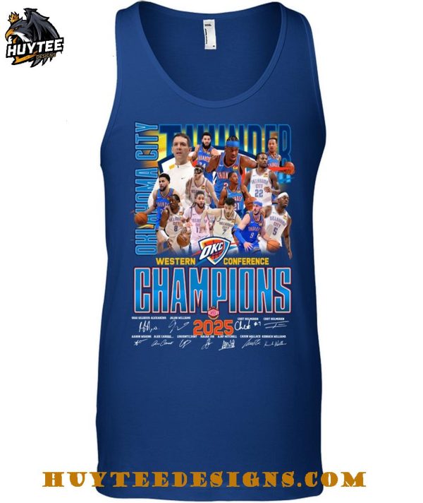 Oklahoma City Thunder NBA Western Conference Champions 2025 T-Shirt