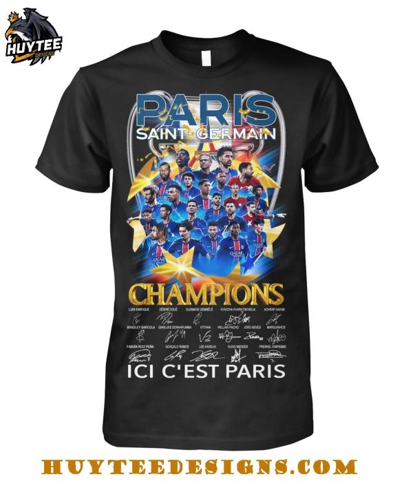 Paris Saint Germain Champions 2025 Ici C’est Paris T-Shirt