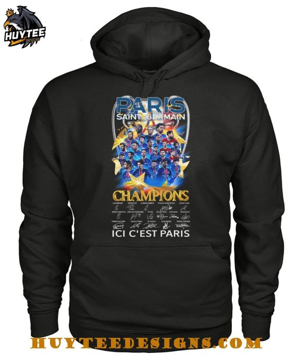 Paris Saint Germain Champions 2025 Ici C’est Paris T-Shirt