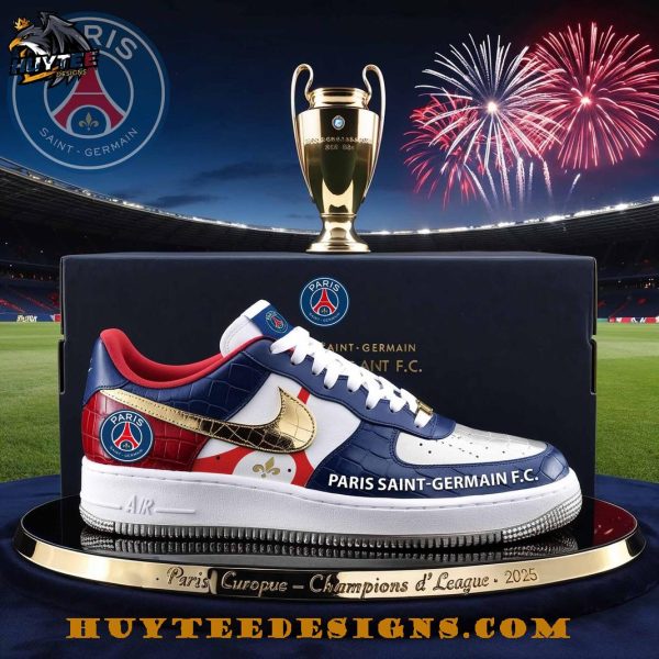 Paris Saint Germain Champions 2025 Limited Edition Air Force 1 Sneakers