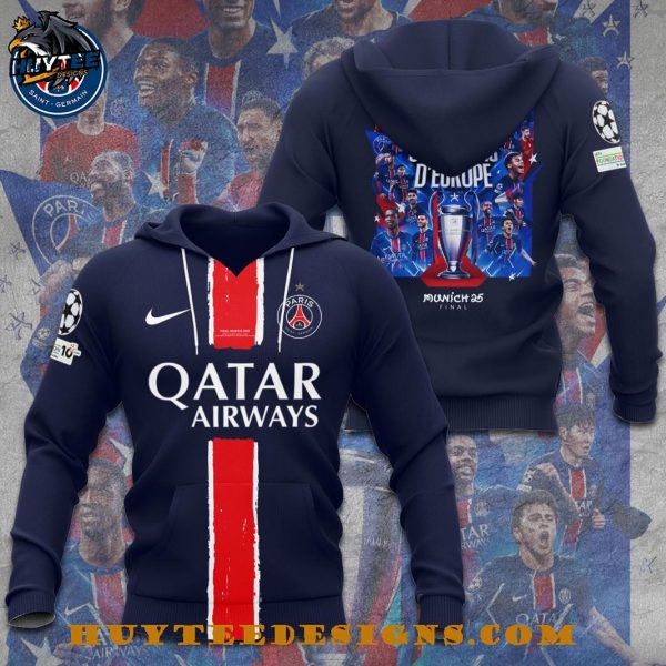 Paris Saint Germain Champions D’Europe 2025 Final Qatar Airways T-Shirt