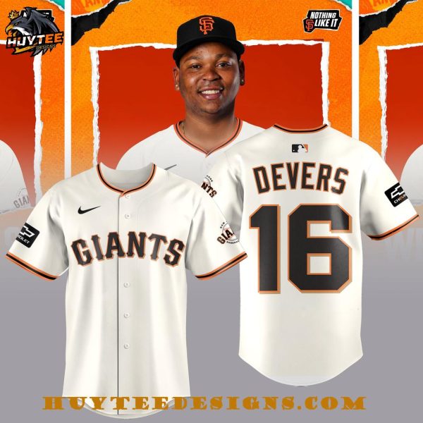 San Francisco Giants MLB Rafael Devers For Fans 2025 White Baseball Jersey