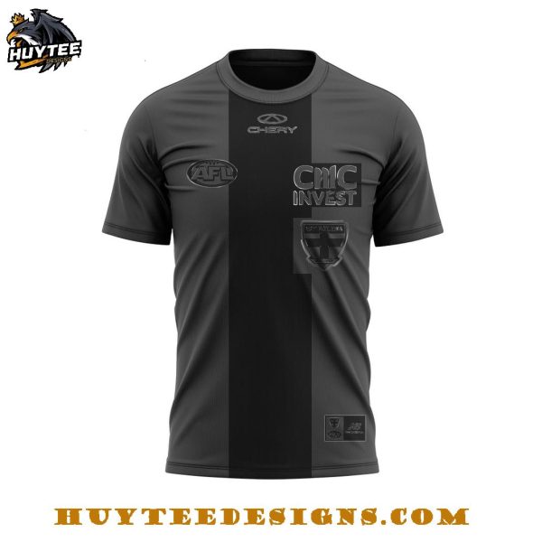 St Kilda Saints Back In Black 2025 Limited Edition 3D T-Shirt