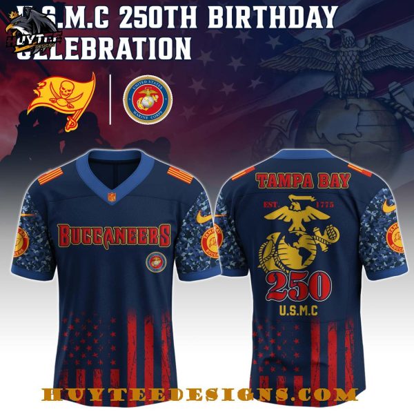 Tampa Bay Buccaneers NFL 250th Birthday Celebration U.S.M.C Football Jersey