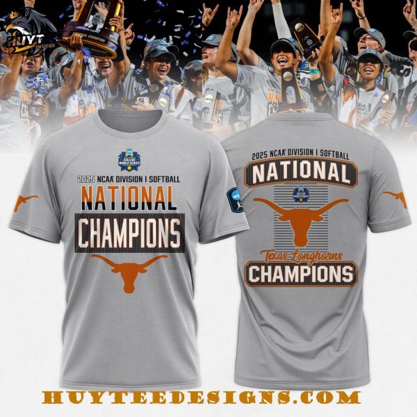 Texas Longhorns 2025 NCAA Division I Softball National Champions T-Shirt