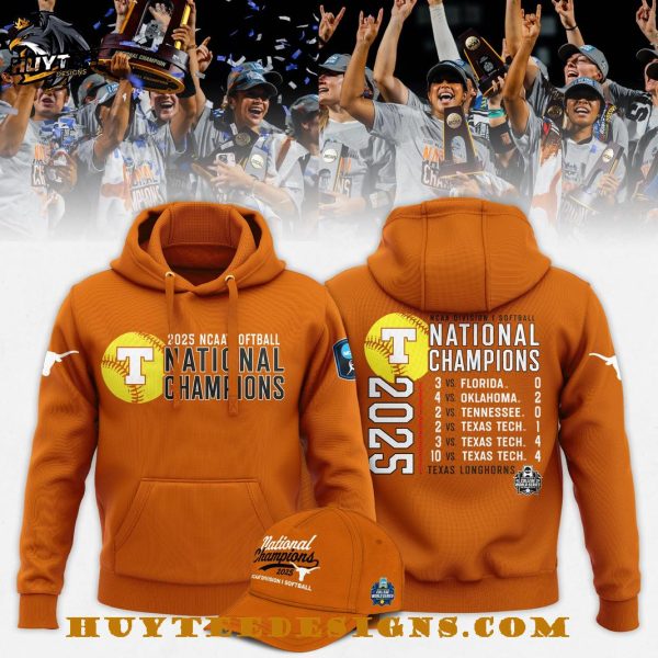 Texas Longhorns 2025 NCAA Softball Women’s College World Series Champions Hoodie