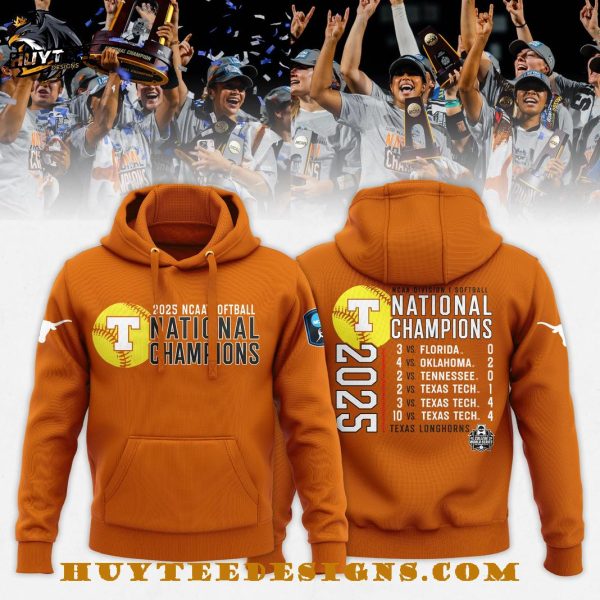 Texas Longhorns 2025 NCAA Softball Women’s College World Series Champions Hoodie