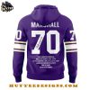 Thank You For Memories Jim Marshall 70 2025 Purple Hoodie