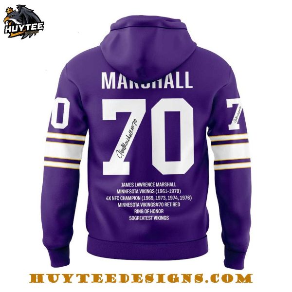 Thank You For Memories Jim Marshall 70 2025 Purple Hoodie