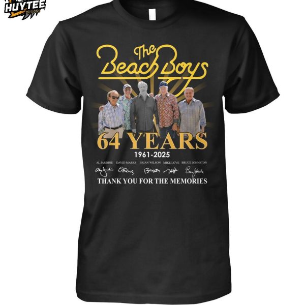 The Beach Boys 64 Years 1961-2025 Thank You For The Memories T-Shirt